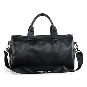 Outdoor PU Leather Sport <b>Duffel</b> <b>Bag</b> for Gym or Travel 45x26x25cm Zipper Closure Unisex - Product Image 1