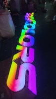 Enseigne publicitaire personnalisée pour devanture de magasin, lettres en relief LED RVB couleur pleine, enseigne lumineuse en acrylique