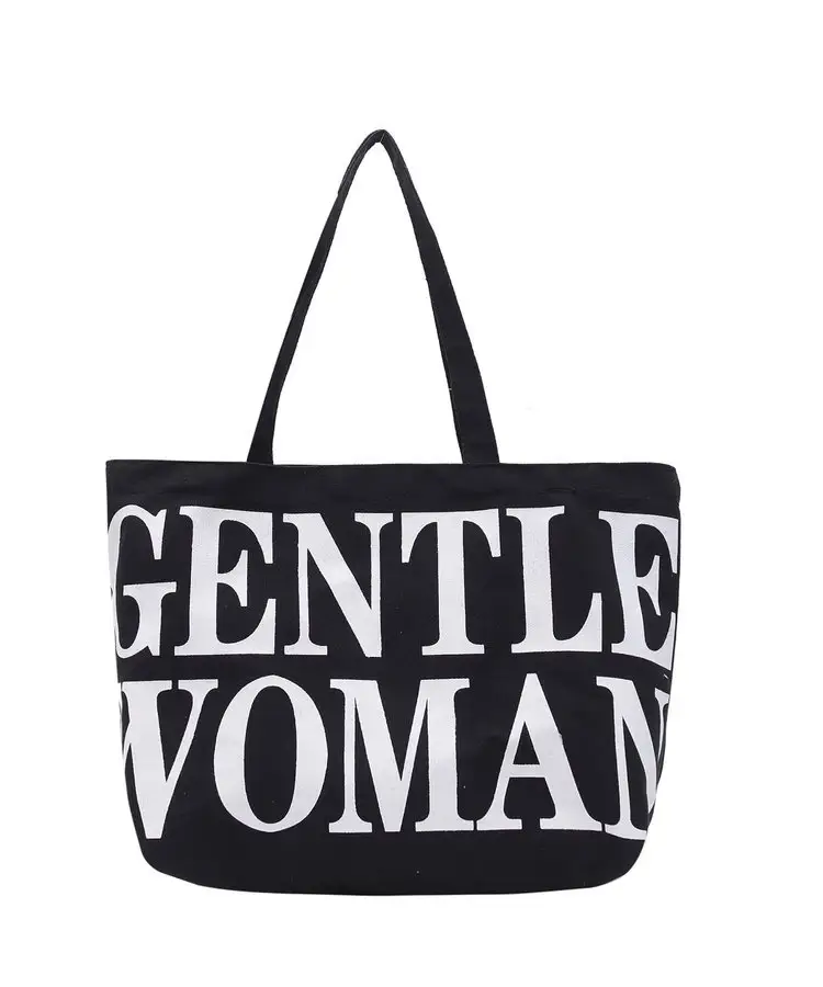 Модная вместительная Холщовая Сумка с принтом букв 2023 модная женская сумка через плечо сумка-тоут