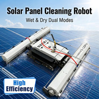 Robot Pembersih Panel Surya Otomatis Terbaru dengan Kontrol Jarak Jauh (150-200m) Bersertifikasi CE, Pembersihan Kering/Basah untuk PV Skala Utilitas