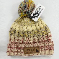 Bonnet en tricot torsadé rustique personnalisé avec pompon, bonnet d'hiver classique pour les voyages d'hiver, le camping, la randonnée et les aventures en plein air