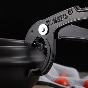 Pinzas para ollas de cerámica con diseño de tomate, negras, resistentes al calor, para levantar ollas y cacerolas, utensilio de cocina - Product Image 2