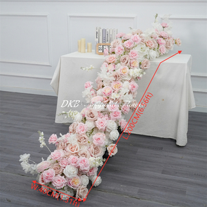DKB <b>Artificial</b> <b>Flower</b> Factory Customized Long Wedding <b>Flowers</b> Garland and <b>Flower</b> Aisle Runner for Wedding Brown Shades - Product Image 2