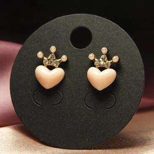 Porte-boucles d'oreilles en forme de cœur rond découpé à l'emporte-boucles d'oreilles à revêtement imperméable - Product Image 2