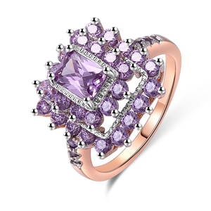 Anello di Fidanzamento in Argento Sterling 925 con Zirconia Cubica Placcato in <span class=keywords><strong>Oro</strong></span> Bianco - Product Image 3