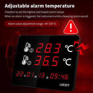เทอร์โมมิเตอร์ดิจิตอลระดับมืออาชีพ LX935T-B หัววัดภายนอกคู่ ความยาวหัววัด 5 เมตร มาตรฐาน IP55 หน้าจอ LED ขนาดใหญ่ <span class=keywords><strong>ส</strong></span>ำหรับสระว่ายน้ำ ซาวน่า ตู้ปลา และใช้ในบ้าน - Product Image 3