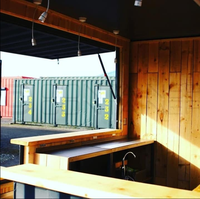 Conteneur maritime de 10 pieds remis à neuf, fabriqué en Chine, pour kiosque à café, boutique à vente rapide, avec panneaux sandwich en acier, design moderne, pour salle de bain