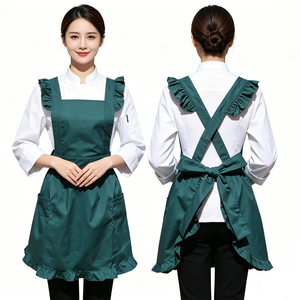 Delantal de <span class=keywords><strong>Chef</strong></span> de Poliéster y Algodón para Mujer, Delantal de <span class=keywords><strong>Cocina</strong></span> Personalizado al por Mayor para Restaurantes y Bares - Product Image 2