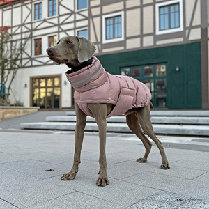 Chaqueta de perro de diseño clásico de poliéster ecológico de lujo-Abrigo de invierno cálido resistente al agua para todo tipo de clima para perros - Product Image 1