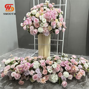 SMOOTH New Arrival Soft Artificial Silk Flower Row Wreath <b>Centerpiece</b> for <b>Wedding</b> Events 1.8-2.4m Asymmetric Design for - Product Image 2