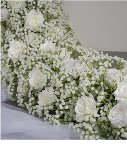 جديد: صف زهور واقعي لزينة طاولات الزفاف وعروض الزواج، وقوس هيدرانجيا صناعي من الرايون للديكور عبر الحدود - Product Image 5