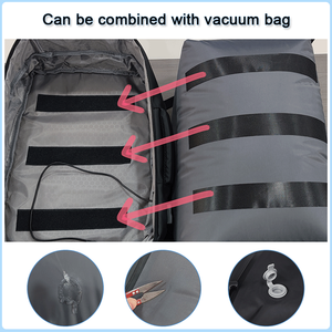Waterproof USB Charging <b>Backpack</b> <b>Compartment</b> Travel Laptop Film Fabric Big Capacity Quality Compressed Vacuum <b>Backpack</b> - Product Image 3