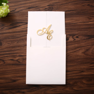 Inviti di Nozze Economici in Stile Libro con Copertina Rigida, Accessorio in Acrilico con Monogramma e Biglietti d'Invito Personalizzati, Stile Australiano - Product Image 6