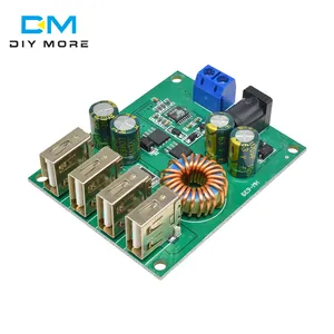 DC DC 7V-60V to 5V 5A 4 Four USB Output Buck Converter Board Step Down Transformer Power Supply Module Car Charger High Speed