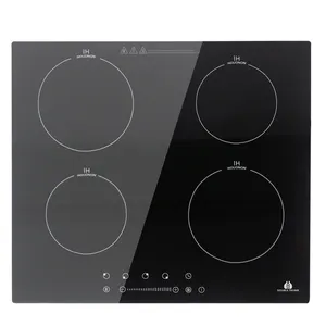 Cocina de inducción integrada de 30 pulgadas, cuatro quemadores, zonas de calefacción, 4 quemadores