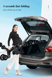 KSM-802 Carbon Fiber Composite Molding Rollator with Large Wheels Durable Folding Travel <b>Walker</b> <b>for</b> Elderly and <b>Disabled</b> - Product Image 5