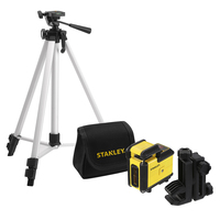 Niveau laser industriel Stanley Cross 360 à faisceau rouge STHT77504-1 avec trépied FATMAX, ligne verte STHT77640-1, fabriqué en Italie