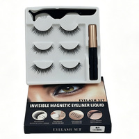 Cils magnétiques en volume russe invisibles, bouclés, en cheveux synthétiques, réutilisables, doux, faits à la main, fournis en gros par l'usine