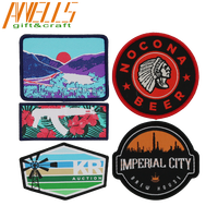 Écusson Tissé Thermocollant Personnalisé Logo de Marque Université Moto, Application DIY, Appliques Non-Tissées pour Vêtements, Patch Chapeau, Badge d'Équipe