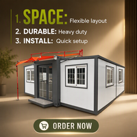 Maisons modulaires extensibles personnalisées de 20 pieds et 40 pieds, maison-conteneur, villa préfabriquée en acier pliable, fabriquée en Chine, panneau sandwich
