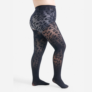 <span class=keywords><strong>Collant</strong></span> Elasticizzati Personalizzati Plus Size con Stampa Leopardata <span class=keywords><strong>70</strong></span> Denier - Product Image 5