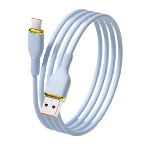 Cable de silicona líquida de 60W Tipo-<span class=keywords><strong>C</strong></span> a Tipo-<span class=keywords><strong>C</strong></span> 3A <span class=keywords><strong>USB</strong></span> <span class=keywords><strong>C</strong></span> Cable cargador 1M 1,5 m Cable de datos de carga rápida - Product Image 6