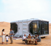 Maison mobile de luxe, maison capsule spatiale, structure en acier, alimentée à l'énergie solaire, maison miniature étanche, villa, glamping, vente en gros, sur mesure