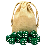 Dés hexagonaux en acrylique moulé arc-en-ciel écologiques de luxe, ensemble de 1 pièce pour jeux de société