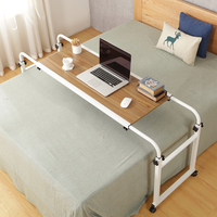 Table de lit croisée Table de chevet simple Salle à manger et ordinateur de bureau Bureau d'ordinateur réglable en hauteur pour les paresseux