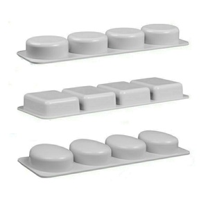 Factory Hot Quality 4 Holes Custom 3d square Rectangular Round <b>Soap</b> <b>Moulds</b> Handmade Silicone <b>Soap</b> Mold with logo - Product Image 5