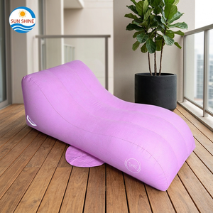 Sillón Inflable Plegable de Estilo Europeo Moderno, Sofá de Aire de Tela de PVC para Hotel, Sala de Estar, Parejas - Product Image 1