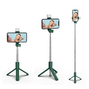 Perche à selfie portable sans fil longue portée H1S avec trépied et anneau lumineux LED - Product Image 6