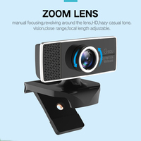 Gsou kamera Web 720P HD dengan penutup privasi dan Tripod, kamera Web komputer Streaming dengan ulasan lebar 77 derajat