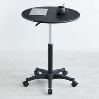 Bureau d'ordinateur mobile en bois avec roulettes, réglable en hauteur, petite table de chevet, poste de travail debout, modèle BOZ011