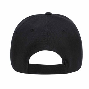 Black 6-Panel Baseball Cap Unisex Adjustable Cotton Twill Casual <b>Hat</b> for Adults Solid Color Fitted Back Closure - Product Image 3