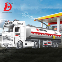 Camion-citerne télécommandé RC 4 canaux avec lumières et sons, véhicule d'ingénierie RC rechargeable pour enfants