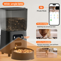 Distributeur automatique de nourriture pour animaux de compagnie OEM 5L durable avec caméra, contrôle par application Tuya 5G, machine d'alimentation automatique pour chiens et chats