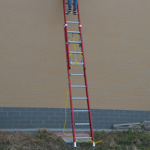 บันไดไฟเบอร์กลาส FRP แบบยืดหดได้ คุณภาพสูง ระดับมืออาชีพ ความสูง 8.4 เมตร 2*14 ขั้น ดีไซน์ทันสมัย จัดส่งตรงจากโรงงานในจีน สำหรับใช้ในบ้าน - Product Image 4