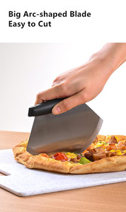 Buone manopole in acciaio inox taglia <span class=keywords><strong>Pizza</strong></span> con supporto verticale a lama affilata per tagliare croste e crostate - Product Image 5