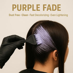 Poudre décolorante pour <span class=keywords><strong>cheveux</strong></span> violets, formule douce et conditionnante, réduit les reflets jaunes, éclaircissant capillaire puissant et délicat, éclaircit jusqu'à 9 niveaux - Product Image 4