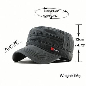 Washed Hat Wholesale Spring Summer Autumn New <b>Flat</b> <b>Cap</b> Outdoor Cadet <b>Men</b> <b>Cap</b> With Fashion Label - Product Image 2