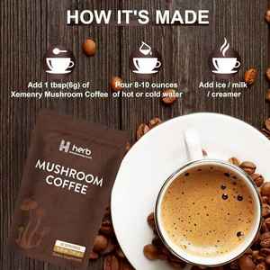 Poudre de café aux champignons pour adultes, marque privée ODM/OEM, bonne pour la concentration, la mémoire, l'immunité et l'énergie - Product Image 4