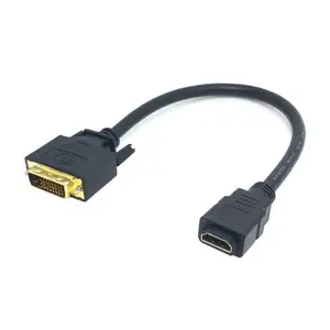 DVI 24 + 1 الذكور ale إلى HDMI-متوافق شاحن أنثي محول كابل للكمبيوتر محمول HDTV 10 سنتيمتر