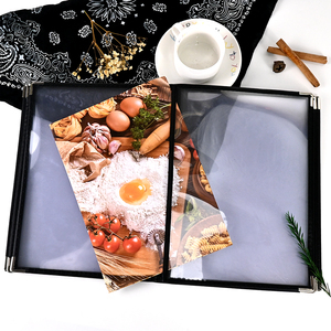 Couverture de <span class=keywords><strong>menu</strong></span> transparente en PVC de 8.5x11 pouces A4 1/2/3/4/6/8 pages dossier de support de <span class=keywords><strong>menu</strong></span> de restaurant pour hôtel et café - Product Image 5
