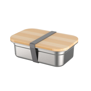 Factory Direct Supply Stainless Steal Kids School Lunch Box Bento Box For Adults With Wooden Lid