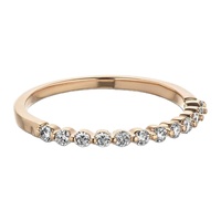 Bague de mariage demi-éternité en or massif 10k 14k 18k avec diamant de laboratoire CVD VVS certifié IGI personnalisé pour femme et homme