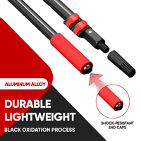 Perche télescopique en aluminium de qualité professionnelle, design ergonomique, longue durée de vie, antidérapante et ergonomique