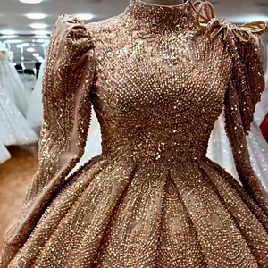 Express Gold Dress - Elegant Fashion for Muslim Women