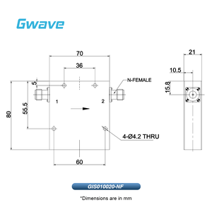 16dB絶縁<span class=keywords><strong>RF</strong></span>サーキュレータ,Nメス30ワット1GHz ~ 2GHz帯域幅 - Product Image 3