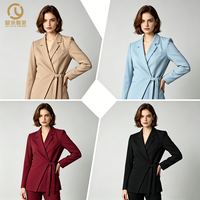 Blazer Femme Fabricant de Vêtements OEM/ODM 2026 Vente en Gros Personnalisée Blazers Élégants Ensembles de Costumes pour Femmes